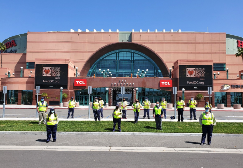 Second Harvest Food Bank Weekly Drive-Thru Distribution at the Honda Center