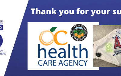 Orange County Health Care Agency Donates Masks to Corpsmembers